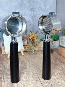51mm Espresso Portafilter Handle, Black Cylindrical Handle, Compatible With Stainless Steel Filter Basket Handle, Barista Accessory - Black - View 8