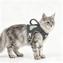 New Cat Tactical Harness Pet Tactical Vest With Soft Handle, Hook And Loop For DIY Patches, Anti-Lost Harness, Soft Mesh Adjustable Pet Vest Harness With Reflective Strip, Suitable For Large Cats And Small Dogs - Multicolor - View 8