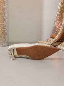 New Women's Mid-Heel High Heels, Comfortable Pointed Toe Fashion Versatile Shoes - Apricot - View 7