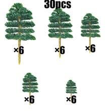Model Trees, 5 Sizes 1cm-5cm Miniature Green Pine Trees, 2 Colors Scenery Landscape Model For HO/N Scale Train Layout, Diorama, War Gaming Terrain, DIY Craft, Dollhouse & Miniature Garden Decoration - Multicolor - View 15