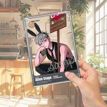 Mercancía de Colaboración del Café del 3er Aniversario de Alien Stage: Llavero de Foto de Tarjeta Acrílica Transparente Suamizi - B - Ver 14