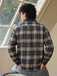 Whitmere Men's Spring/Autumn Fashion Casual Daily Commute College Style Printed Drop Shoulder Loose Long Sleeve Shirt - Multicolor - View 2