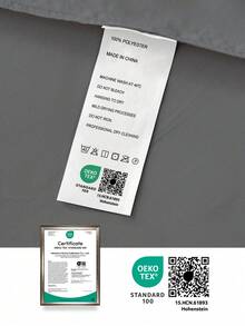 HONEYMOON 3/4件套純色床上用品套裝（3件套 = 1件床笠 + 1件床單 + 1件枕套，4件套 = 1件床笠 + 1件床單 + 2件枕套），100%聚酯纖維面料，Ins風格，適用9-12英吋深口袋，抗縮水，可機洗，適合所有尺寸，四季通用，居家與學校宿舍使用，開學必備，Oeko-Tex認證，深灰色 - 深灰色 - 查看 10