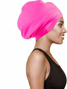 120g Extra Large Silicone Long Hair Swim Cap - Unisex Swim Cap - Extra Large Swim Cap - Waterproof Silicone Swim Cap - Suitable For Dreadlocks, Afro Extensions, Wigs, Beach Essentials, Beach Accessories, And Pool Floats. - Multicolor - View 30