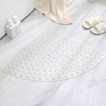 1 pieza Alfombra antideslizante con forma de abanico para el baño, alfombra para los pies de la ducha para la ducha y la ducha, adecuada para personas mayores y mujeres, alfombra antideslizante con ventosas, alfombra de masaje para el suelo, perfecta para el baño, la sala de ducha, la decoración del baño y los accesorios del baño - A - Ver 11