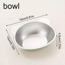 Stainless Steel Elevated Cat Bowl Set, Suitable For Kittens And Small Dogs, Includes Metal Stand And Non-Slip Base, 15-Degree Anti-Reflux Tilted Design, Protects Cat Whiskers And Spine, Ideal New Year Home Choice. Dog Bowl. - 420ml - View 13