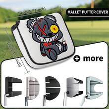 1PC Monocled Bear Design Style Club Head Cover, Golf Putter Club Cover, Golf Mallet Putter Cover - PU With Advanced Embroidery For Most Brands - Multicolor - View 7