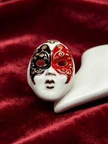 1PC Fashion Chinese Opera Mask Design Adjustable Ring, Suitable For Daily Wear And Gifting - Opera Mask Ring - View 8