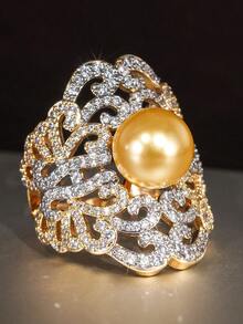 1 pieza Anillo encantador de circonita cúbica, adecuado para que las mujeres lo usen, adecuado para boda, compromiso, fiesta de aniversario, regalo del Día de San Valentín - 1# - Ver 3