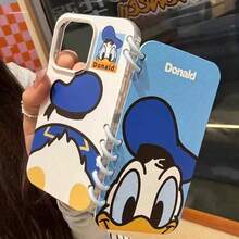 Disney Minnie, Mickey, Donald, Daisy Notebook Style Phone Case, Cute Couple Phone Case, 3D Flip Design, Shockproof Protection, Compatible With IPhone 11/12/13/14/15/16/17, Pro, Pro Max, Plus - Light Blue - View 27