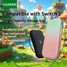 UGREEN Switch2 Lightweight Travel Case, Drop-Proof And Pressure-Resistant Semi-Hard Shell Protective Cover, With Built-In Handle And Fleece Lining, Black And Pink Gradient For A Unique Look, Easily Fits Into A Backpack For Business Trips And Commutes. - View 2
