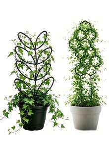 Honeycomb & Leaf Design Plant Climbing Trellis - Suitable For Indoor And Outdoor Use; Ideal Space-Saving Choice For Garden And Patio; Suitable For Potted Climbing Plants; No Installation Required - Multicolor - View 6