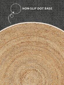 Modern Round Washable Non-Slip Area Rug – Thin Soft Living Room Carpet, Kitchen Rug & Runner, Decorative Rug - 棕色 - 查看 4