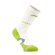 LI-NING Basketball Series Antibacterial Mid-Calf Socks Cushioned Shock Absorbing Socks For Training & Running AWLW037 - White/Bright Pink/Fluorescent Grass Green - View 8