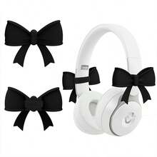 2pcs Pink Bow Decor Hanging Ornaments, Cute Printed Bow Fashion Headphone Charms, Gift For Gamer Girls - Multicolor - View 11