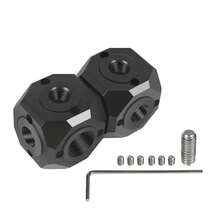 Double-Layer Multi-Threaded Photography Mounting Adapter With Anti-Reverse Mounting Screw Holes, 1/4" & 3/8" Arri Positioning Holes, Suitable For Tripod, Magic Arm, Selfie Stick, Microphone, Fill Light, DSLR Camera Cage With 1/4" Screw - View 6