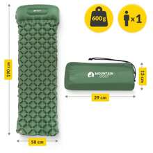 Single Person Inflatable Travel Mattress, Outdoor Camping Inflatable Mattress - Army Green - View 5