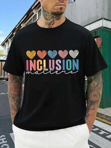 [Camiseta con estampado gráfico elegante y sofisticado para el esposo | Regalo casual de uso diario para hombres] - Negro - Ver 1