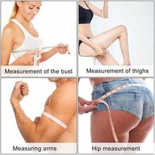 Customized 1pc 59 Inch Body Measuring Tape, Cute Pink Heart-Shaped Leather Material, Retractable Double-Sided Ruler, Suitable For Sewing, Tailoring, Body Measurement, School Supplies, Back To School Essential - Multicolor - View 3