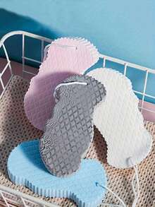 4pcs/1pc 3D Thickened Solid Color Fish Scale Pattern Soft Non-Shedding Exfoliating Massage Shower Sponge, Soft Foam Body Cleanser, High Density Sponge Shower And Bath Scrub, Painless Home Scrubbing Tool, Suitable For Daily Shower Use - Bath Sponge - View 9