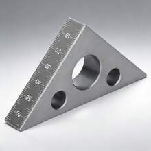 Aluminum Alloy 45/90 Degree Right Angle Gauge Frosted Triangle Ruler For Woodworking - 1pcs - View 6