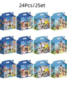 Paw Patrol 12/24件組 汪汪隊主題節日生日派對用品 糖果盒禮物盒包裝 - 卡通 - 查看 15