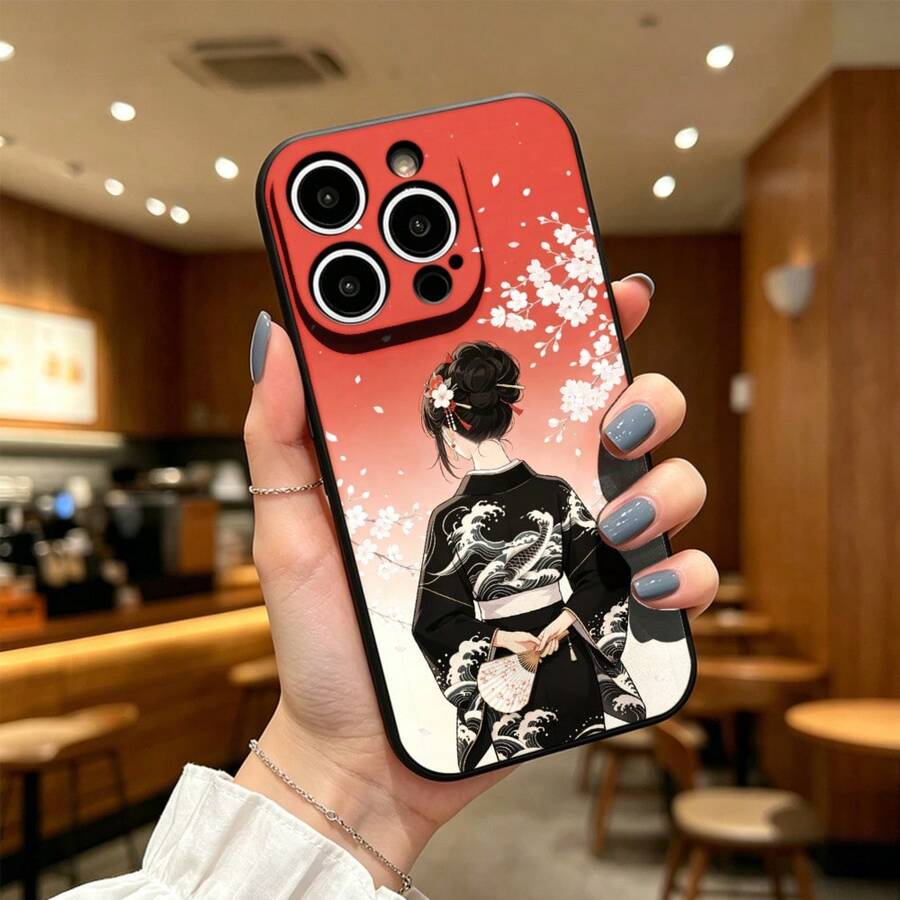 手机壳:适配 iPhone17 16 15 14 13 12 11 proPro Max系列 龍と波の和柄 メンズレディース高級感 - ブラック - チェックする 1