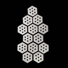 7/12pcs Hexagonal Surfboard Traction Pads, Crocodile Texture Anti-Slip Deck Pads, Waterproof Self-Adhesive Breathable Hollow Hole Surf Foot Grip Pads, Trimmable Surf Accessories Suitable For SUP Paddleboard, Surfboard, Wakeboard, Kayak - Multicolor - View 15