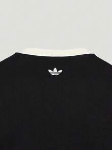 Adidas Originals Men's  WISH TEE Short Sleeve Knit Collarless T-Shirt TK7774 - Black - View 3