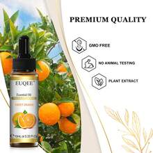 EUQEE 1 Bottle 10ml/0.33fl.Oz Sweet Orange Essential Oil, Suitable For Aromatherapy Diffusers, Humidifiers, Scented Candle Making, Bedding/Wardrobe Deodorization, Travel Portable, Long-Lasting Fragrance - Sweet Orange - View 6