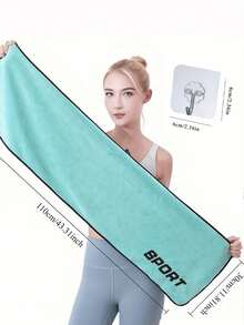 Ultra-Absorbent Fitness Yoga Towel Gym Training Sports Towel For Gym Running Cycling Outdoor Sports Use Fitness Workout Equipment Beach Towel Yoga Accessories Summer Travel Camping Essentials Hiking Outfits Room Bathroom Decor - Multicolor - View 10