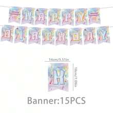 This 46-Piece Party Decoration Set Is Themed Around Colorful Singers, Including 15 Bunting Flags, 6 Banners, 24 Small Picks, And 1 Large Pick. It's Perfect For Home Birthday Parties, Photo Backdrops, And Can Also Be Used As A Gift Or Decoration. - B - View 10