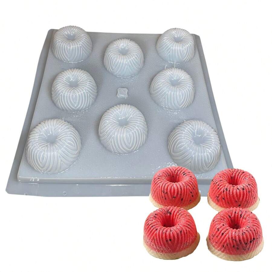 Gelatin Mold In The Shape Of 8 Mini Oval Rings, 200ml Each. Ideal For Individual Portions. Reusable, Easy To Use And Unmold. - View 1