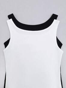 4pcs/Set European & American New Ribbed Tank Tops, Slim Fit Versatile Comfortable Fishbone Line Camisole, All Season Solid Color Base Layer Undershirt For Women - Multicolor - View 4