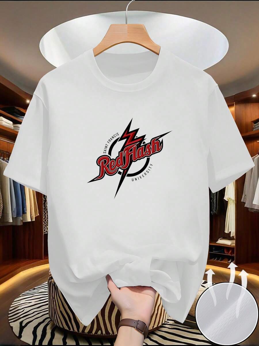 Nueva Camiseta Cómoda, Diseño Confortable, Ropa para Hombre, Transpirable, Unisex, Ample Sunlight, Camiseta Estampada, Camiseta de Secado Rápido, Unisex, Fluida, Camiseta con Estampado Unise - Blanco - Ver 1