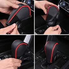 1件裝汽車排檔桿套，PU皮革防滑保護套，汽車內飾裝飾配件 - A - 查看 5