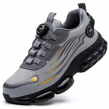2026 Leichtgewicht Männer Schuhe Wanderstiefel Stahl Zehen Cap Arbeit Trainer Geburtstagsgeschenk Leichte und komfortable Schutzschuhe DE - grau - Übersicht 1