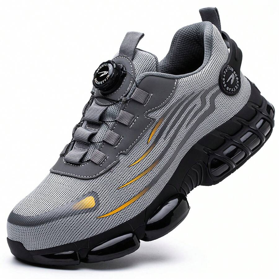 2026 Leichtgewicht Männer Schuhe Wanderstiefel Stahl Zehen Cap Arbeit Trainer Geburtstagsgeschenk Leichte und komfortable Schutzschuhe DE - grau - Übersicht 1