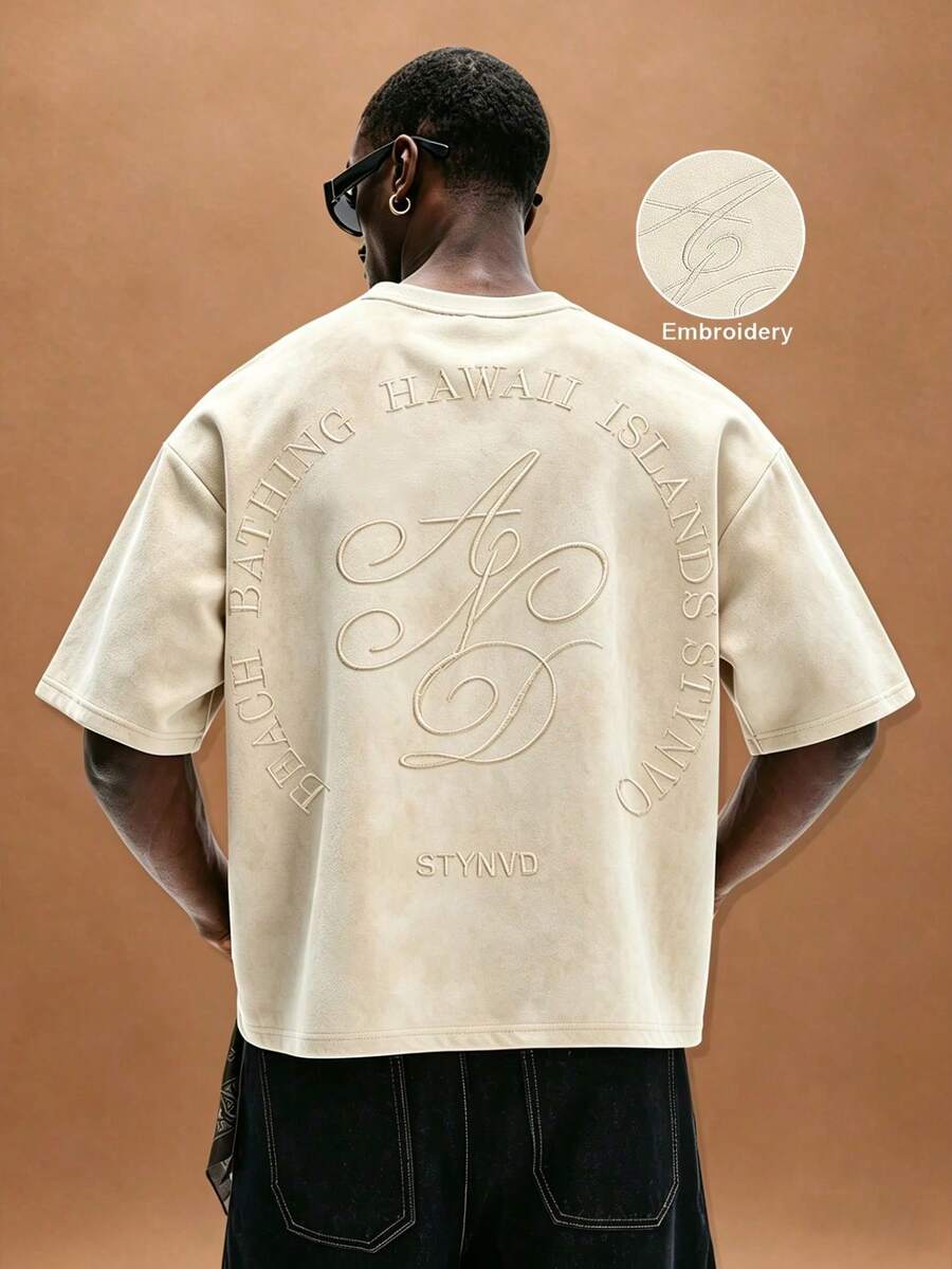 Men's Cotton Short Sleeve Summer T-Shirt Black/White/Red/Blue/Green Round Neck Short Sleeve Bera Mexican National Football Team Basic Men's T-Shirt 100% Cotton Short Sleeve Basic - 藍白色 - 查看 1