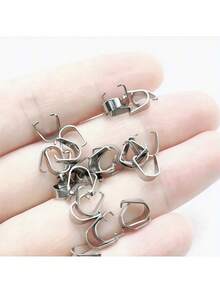 200/88pcs Stainless Steel Lobster Clasp Hook Pendant Connectors, Suitable For DIY Necklace, Bracelet, Earring Connector Clasp Bracelet - DIY - View 10