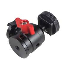 Dual Cold Shoe 360° Ball Head Bracket, Rotatable Side Cold Shoe With Anti-Reverse Cold Shoe Nut, Tripod Mount Bracket For DSLR Mirrorless Camera, Tripod Fill Light Microphone Accessory - View 4