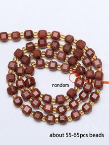 Natural Stone Colorful Faceted Square Beads, Faceted Square Loose Spaced Beads For Jewelry Making Diy Unique Bracelets, Necklaces, Earrings Crafts - Multicolor - View 39