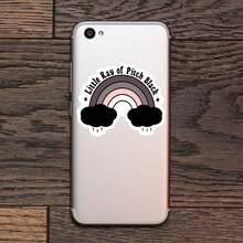 1PC Goth Emo Rainbow Sticker, Waterproof Vinyl Decal For Laptop Phone Case Luggage Water Bottle, Funny Sarcastic Introvert Quote Sticker, Dark Humorous Daily Vibe Decal, Cool Aesthetic Decal Sticker For Teens Adults - S2199 - View 6