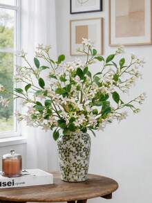 1pc Artificial Jasmine Trachelospermum, High-Grade Faux Flower. Decorative Ornament For Living Room, Dining Table, Entryway And Bedroom Home Soft Furnishings. Suitable For Hotels, Homestays, Gardens, Parties And Holiday Decorations. - Multicolor - View 5