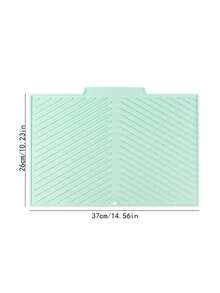 1pc Silicone Sloped Drainage Mat, Non-Slip Heat-Resistant Placemat, Kitchen Multi-Functional Countertop Pad, Heat-Proof Water-Control Easy-To-Clean - Multicolor - View 2