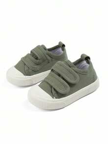 Boys' Green Canvas Fresh Minimalist Lightweight Breathable Casual Sports Shoes, Suitable For Spring Daily Campus And Outdoor Activities - Green - View 4