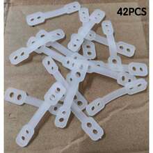 42pcs White Windproof Hanging Hooks Clothes Hanger Fixings, Colorful Anti-Slip Lock Clips For Clothes Rod, Prevent Items From Falling, Vibrant Colors, Strong Wind Resistance, Prevent Items From Being Blown Away Or Displaced - 42 Items - View 3