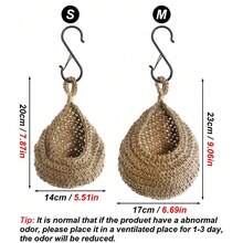 1pc Spring/Summer Woven Hammock Style Small Pet Bed, With Fixed Hooks, Breathable & Comfortable, Suitable For Hamsters, Guinea Pigs, Ferrets, Squirrels And Other Small Pets, All Seasons - Multicolor - View 5