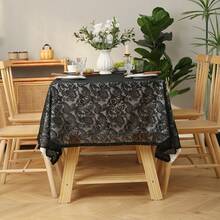 A French-Style Phoenix Flowered Silk Tablecloth, Suitable For Outdoor Wedding Decorations, Applicable To Dining Tables, Coffee Tables, Parties, Gatherings. It Can Be Hand-Washed And Is Easy To Clean. It Is Also Suitable For Home Decoration. - B - View 6
