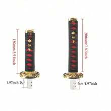 Pomo de palanca de cambios estilo espada samurai JDM de 200mm/150mm - Collarín y adaptador universal a prueba de polvo para bota de palanca de cambios, compatible con la mayoría de autos con transmisión manual, compatible con , , Subaru, palanca de cambios estilo racing - A - Ver 5